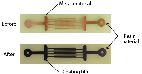 Selective coating on comb substrate (PALMIC)